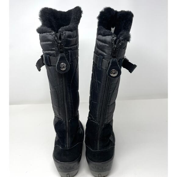 PAJAR Knee High Faux Fur Snow Boot With Buckle In Black Size 8.5 - Picture 5 of 10